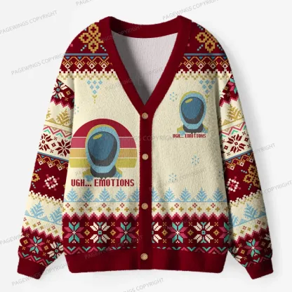 Pagewings Emotions Unisex Ugly Cardigan Sweaters