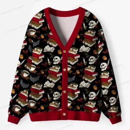 Pagewings Cozy Reading Unisex Ugly Cardigan Sweaters
