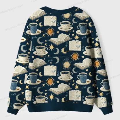 Pagewings Cozy Reading Unisex Ugly Cardigan Sweaters