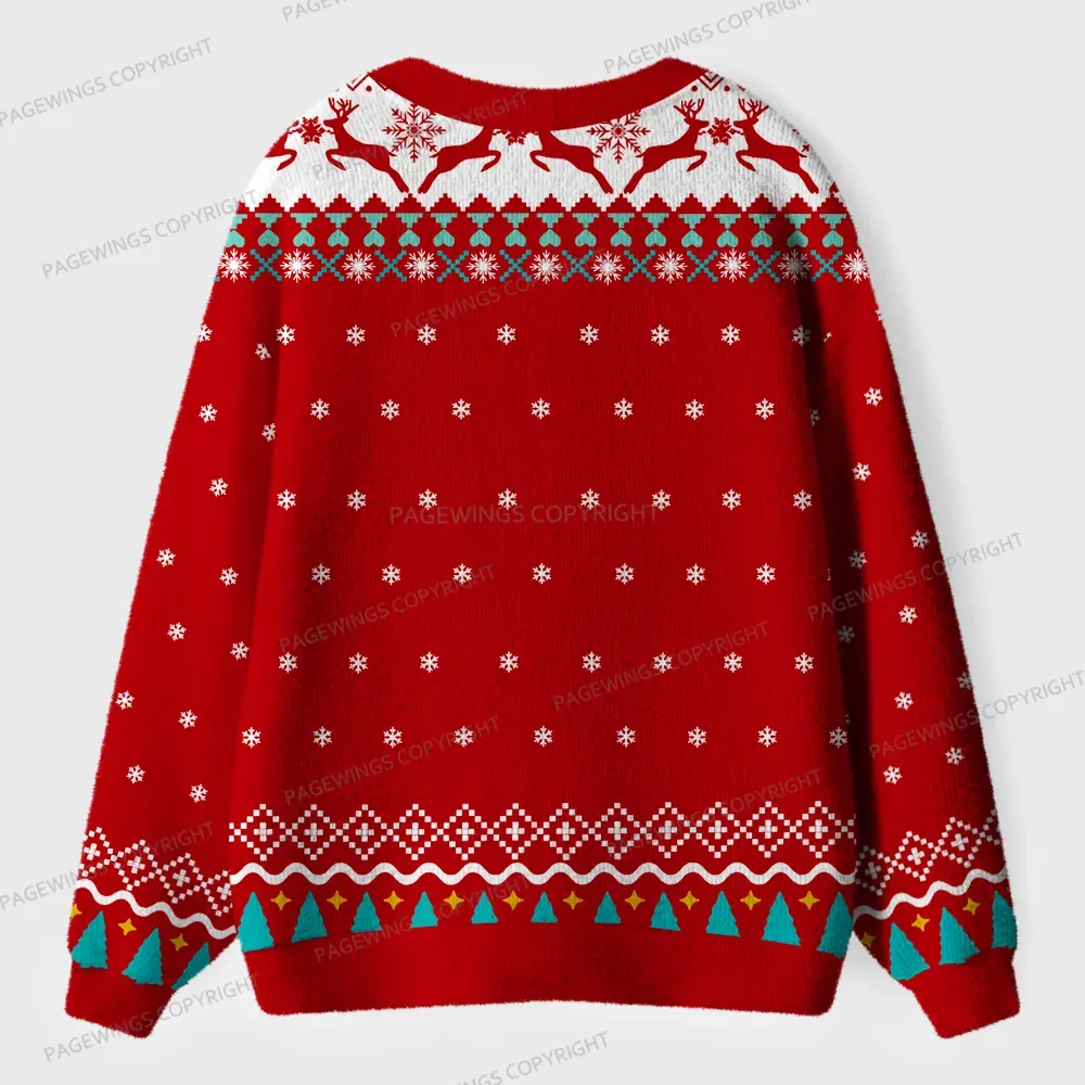 Pagewings Ghost Reader Unisex Ugly Cardigan Sweaters