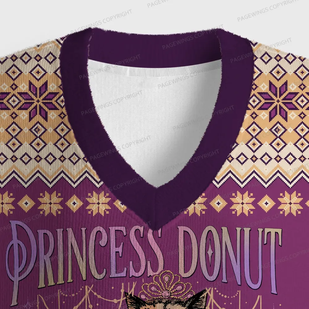 Pagewings The Queen Anne Chonk Unisex V-Neck Ugly Knit Vest