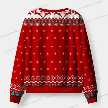 Pagewings Ghost Reading Unisex Flannel Pajama Set