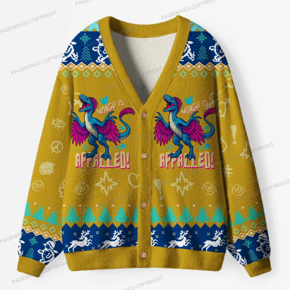 Pagewings Affiliated Reading Dragon Unisex Ugly Cardigan Sweaters