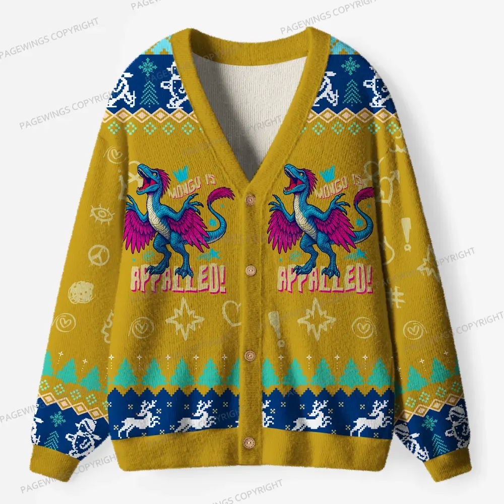 Pagewings Affiliated Reading Dragon Unisex Ugly Cardigan Sweaters