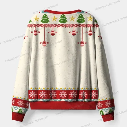 Pagewings Christmas Tree Book Unisex Flannel Pajama Set