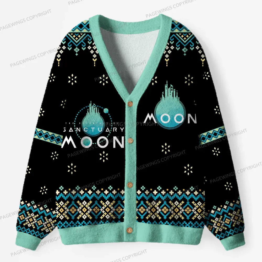 Pagewings Sanctuary Moon Unisex Ugly Cardigan Sweaters