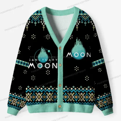 Pagewings Sanctuary Moon Unisex Ugly Cardigan Sweaters