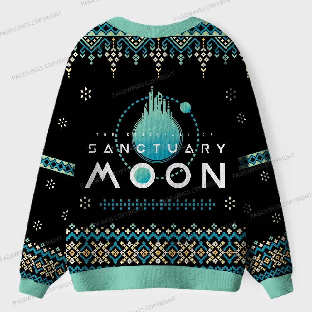 Pagewings Sanctuary Moon Unisex Ugly Cardigan Sweaters