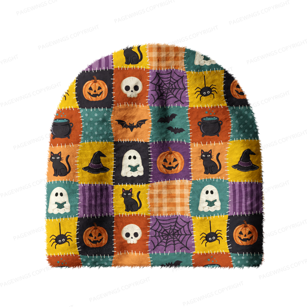 Pagewings Ghosts Love Reading Knit Patterned Beanie
