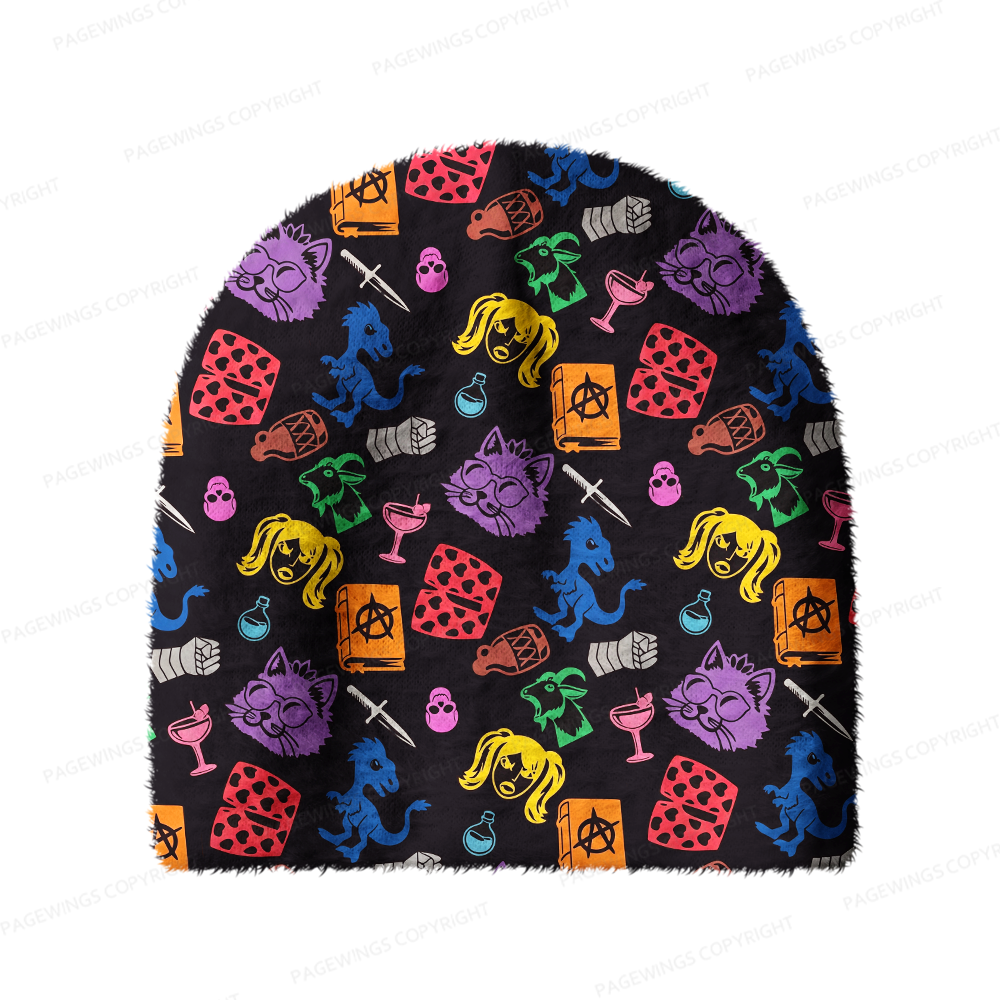 Pagewings Sci Fi Book Lover Knit Patterned Beanie