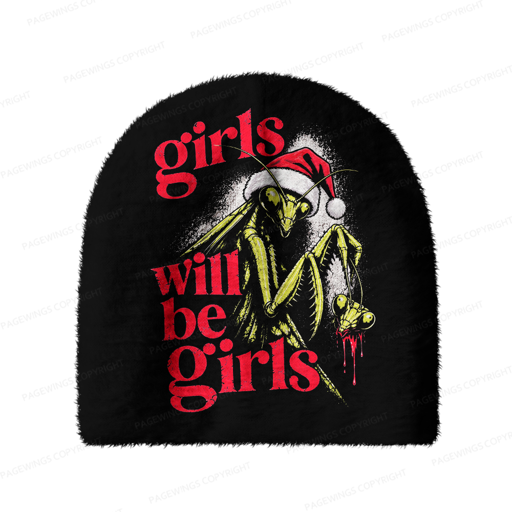Pagewings Girls Will Be Girls Knit Patterned Beanie