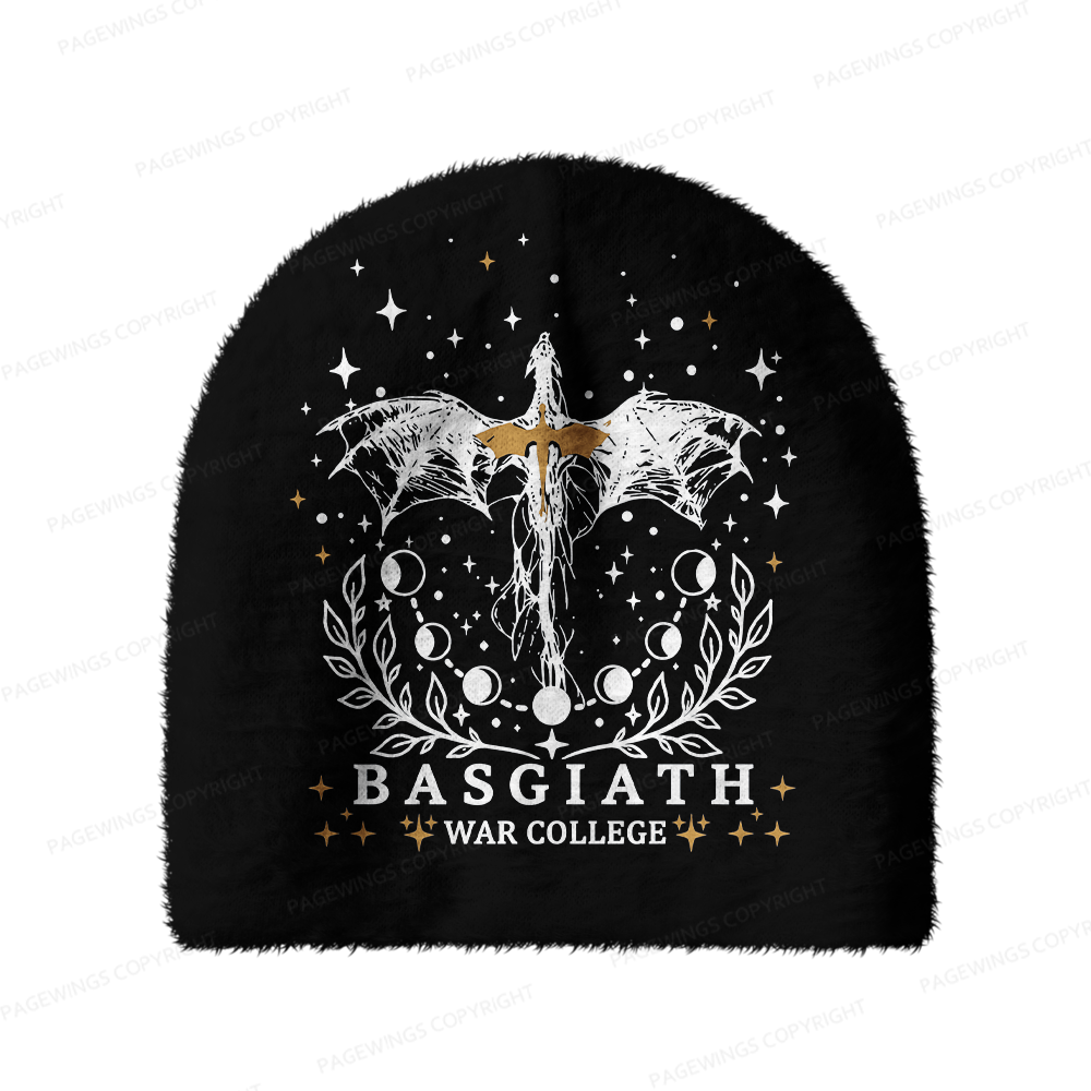 Pagewings Book Dragon Knit Patterned Beanie