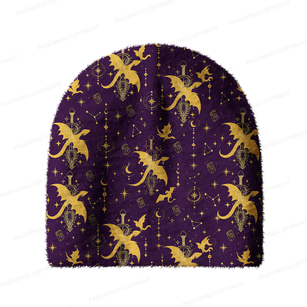 [Copy]Pagewings Book Dragon Knit Patterned Beanie