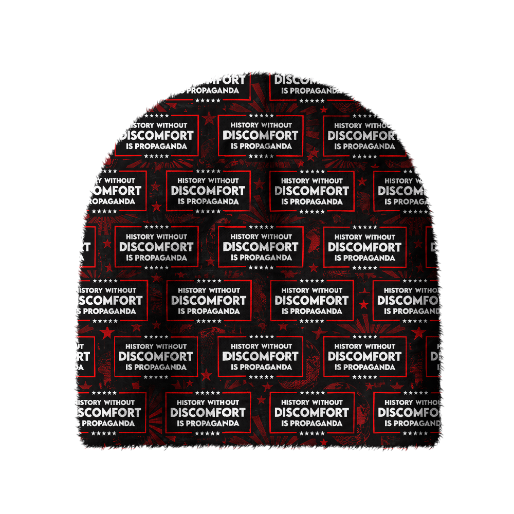 Pagewings History Without Discomfort Is Propaganda Knit Patterned Beanie