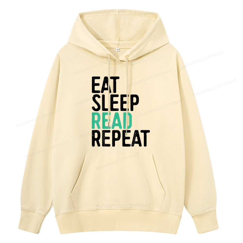 Pagewings Eat Sleep Read Repeat Unisex Classic Hoodie