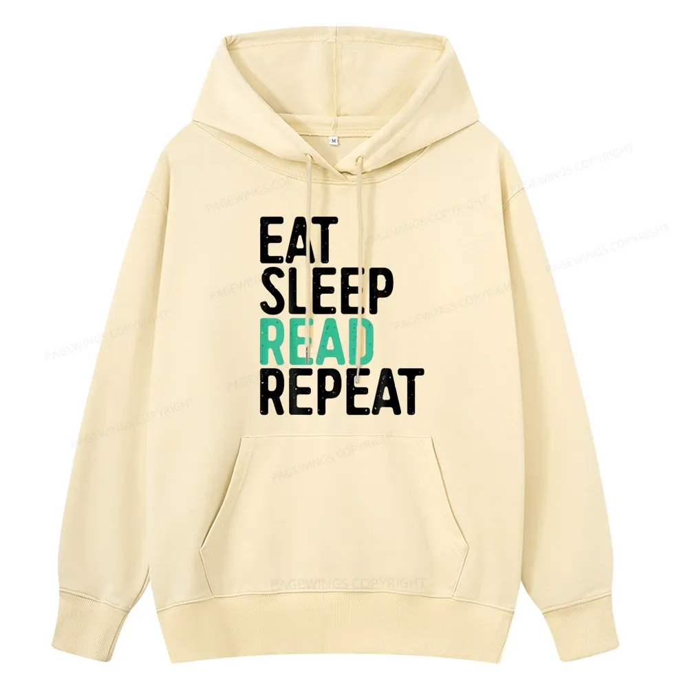 Pagewings Eat Sleep Read Repeat Unisex Classic Hoodie