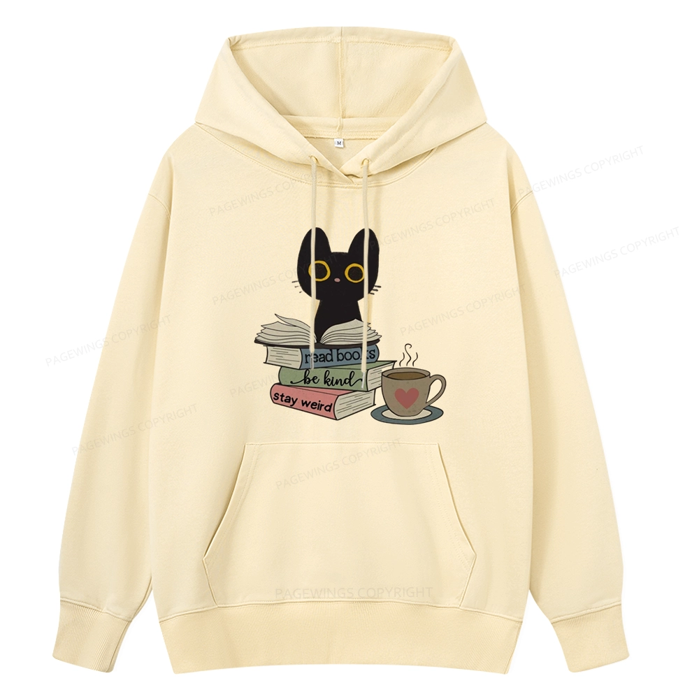 Pagewings Read Books Be Kind Stay Weird Unisex Classic Hoodie