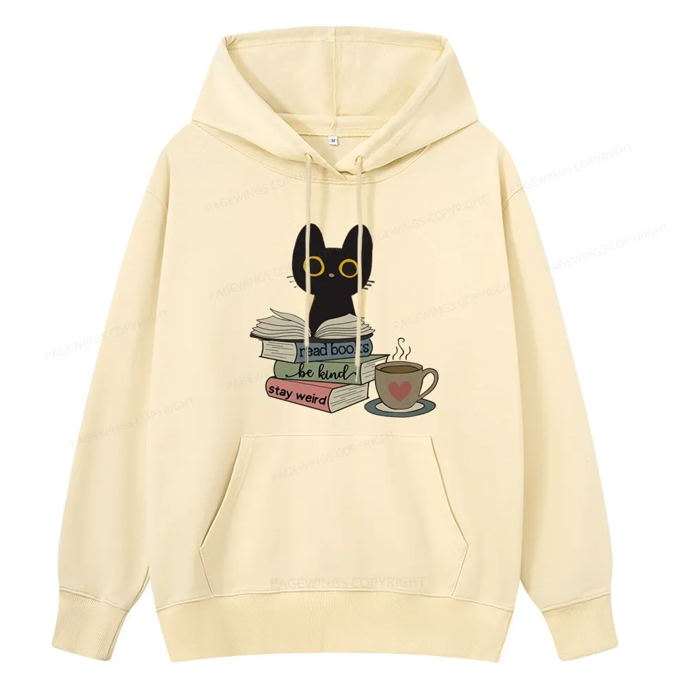 Pagewings Read Books Be Kind Stay Weird Unisex Classic Hoodie