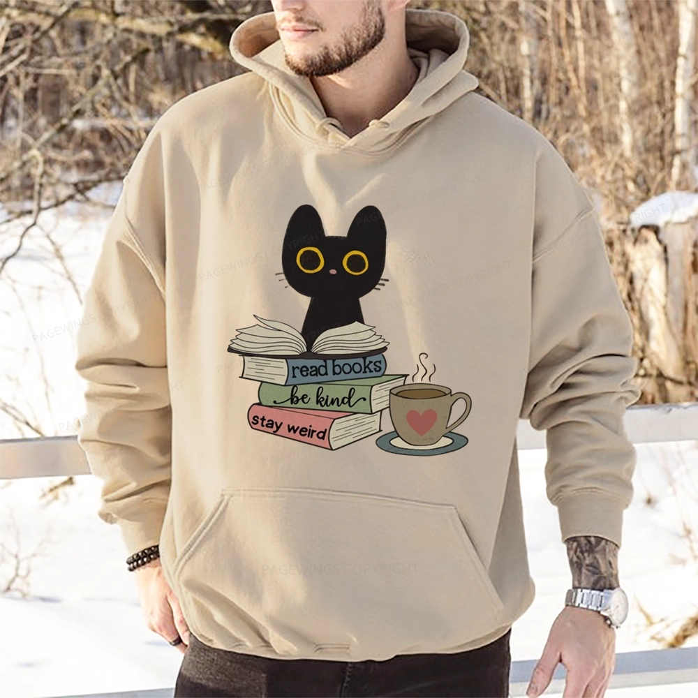 Pagewings Read Books Be Kind Stay Weird Unisex Classic Hoodie