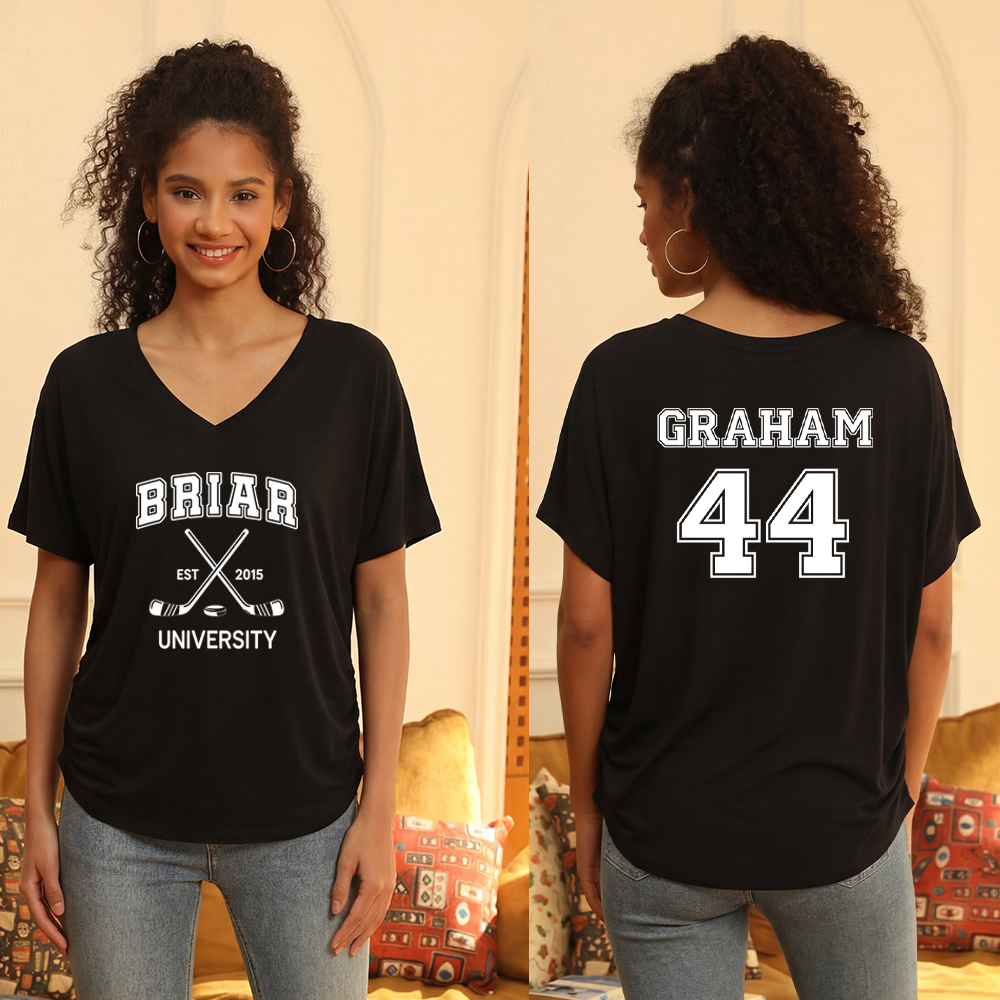 Pagewings Hockey Romance Soft Women's Modal V-neck T-shirt