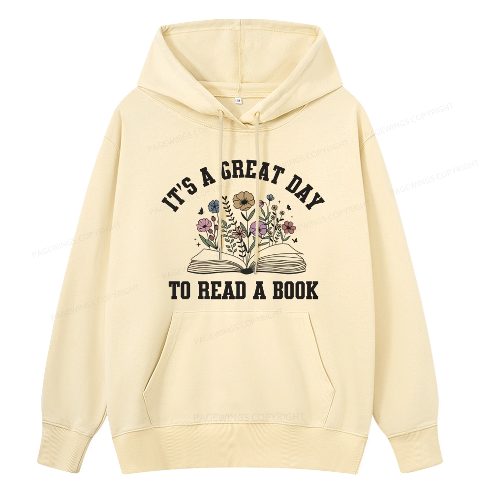 Pagewings It's Great Day to Read a Book Unisex Classic Hoodie