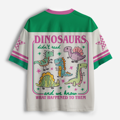 Pagewings Dinosaurs Didn’t Read  Unisex Mesh Jersey