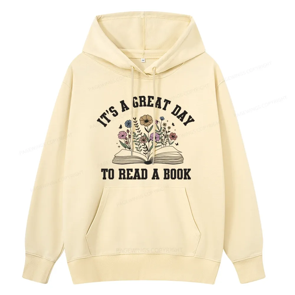 Pagewings It's Great Day to Read a Book Unisex Classic Hoodie