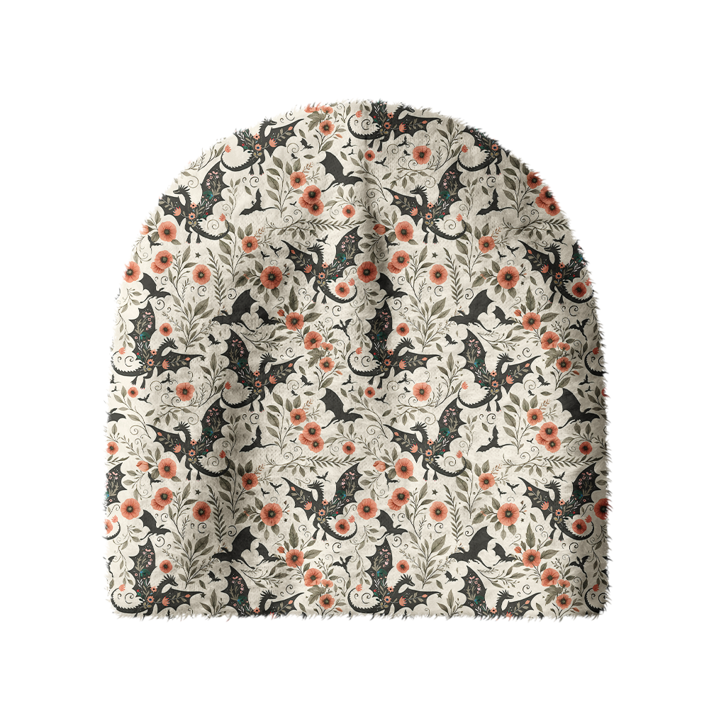 Pagewings Book Dragon Knit Patterned Beanie