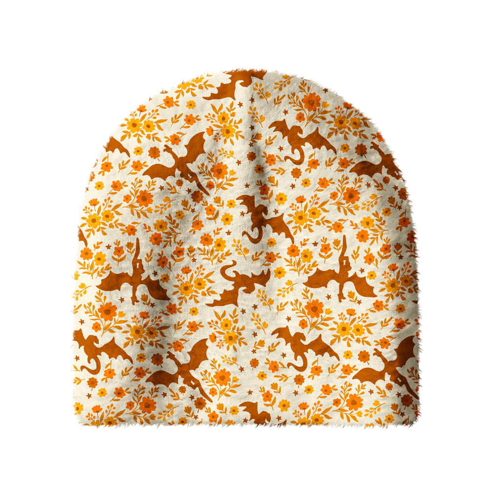 Pagewings Book Dragon Knit Patterned Beanie