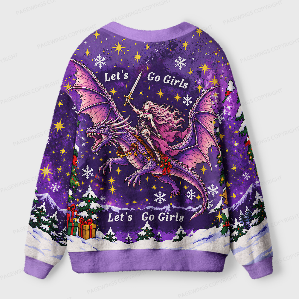 Pagewings Let's Go Girls Light Knit Unisex Cardigan Sweaters