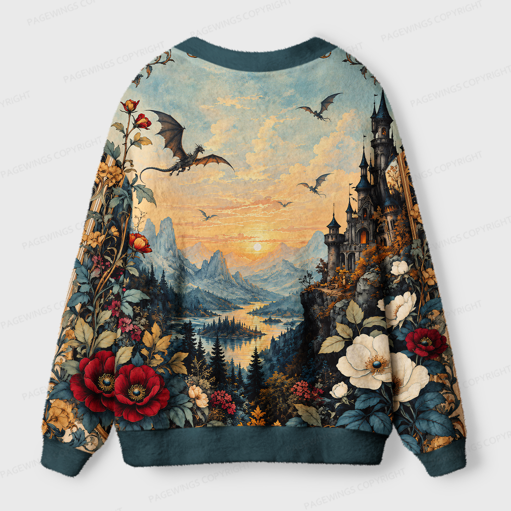 Pagewings Fantasy Bookish Light Knit Unisex Cardigan Sweaters