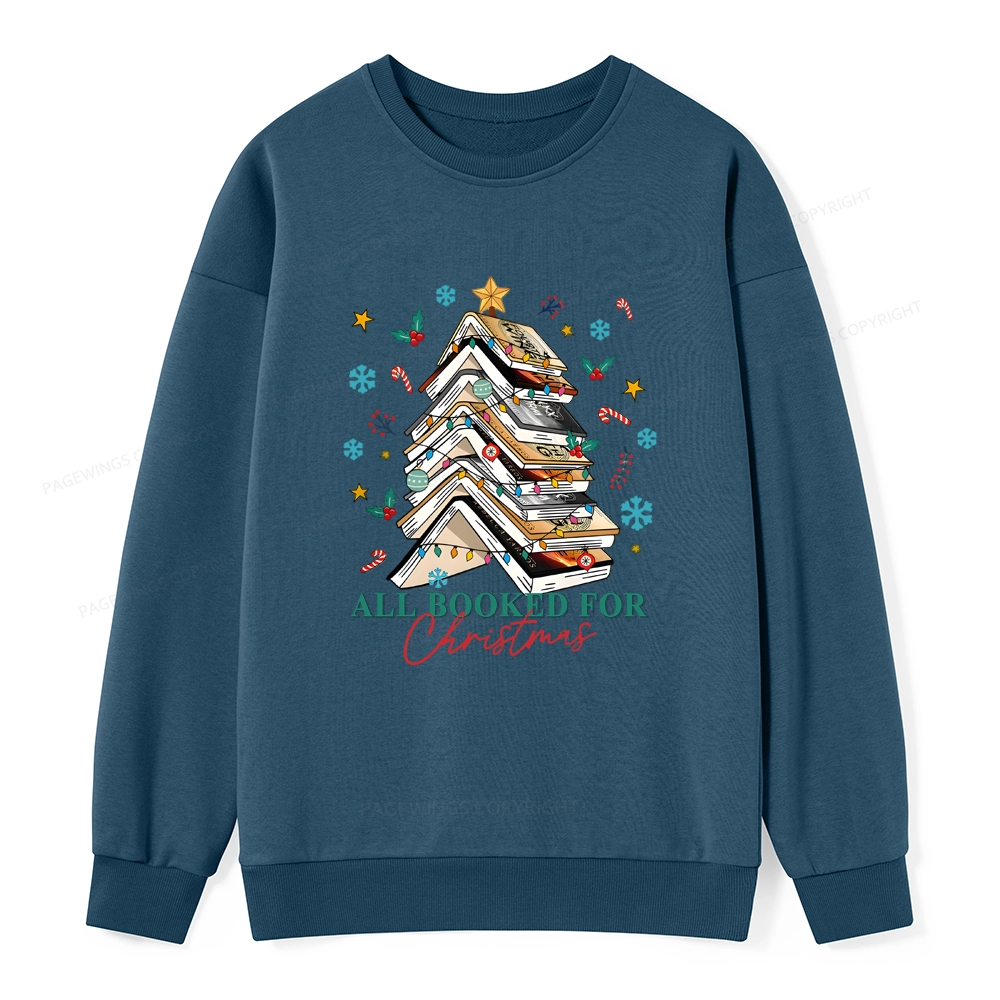 Pagewings Fourth Wing All Booked For Christmas Unisex Classic Sweatshirt