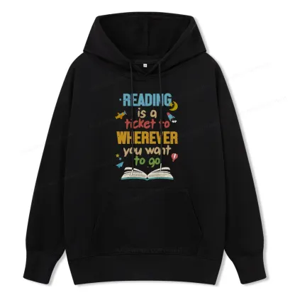 Pagewings Reading Is A Ticket Unisex Classic Hoodie