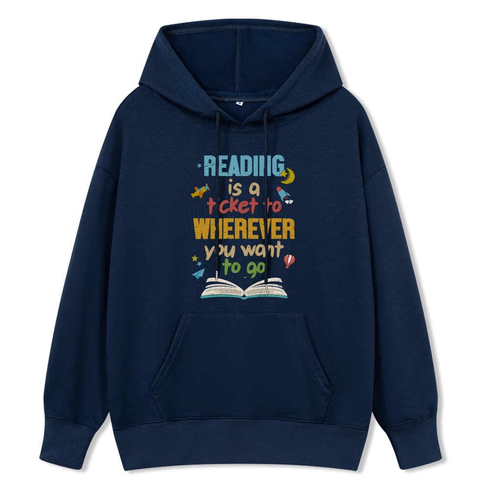 Pagewings Reading Is A Ticket Unisex Classic Hoodie