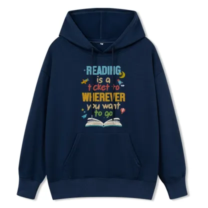 Pagewings Reading Is A Ticket Unisex Classic Hoodie