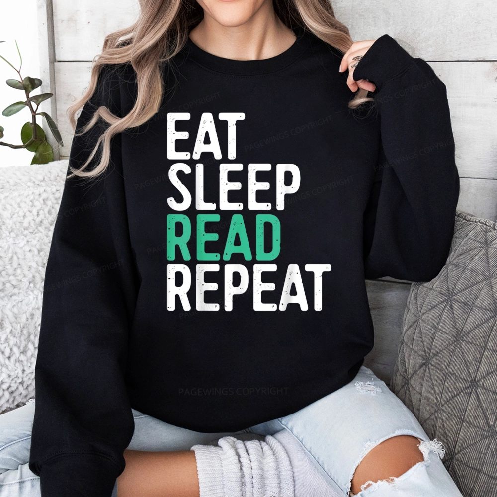 Pagewings Eat Sleep Read Repeat Unisex Classic Sweatshirt