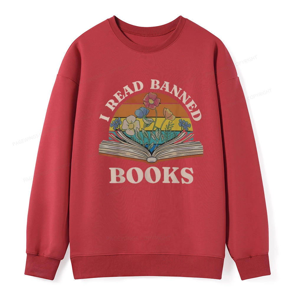 Pagewings I Read Banned Books Unisex Classic Sweatshirt