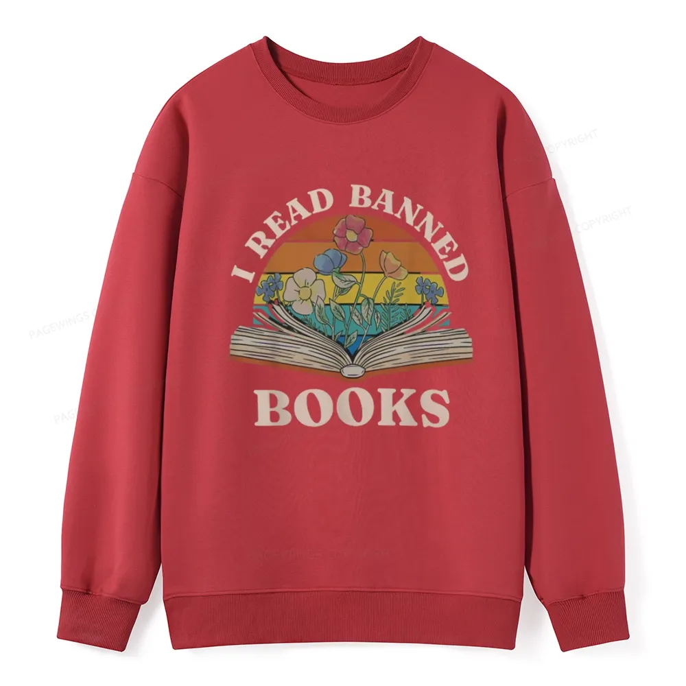 Pagewings I Read Banned Books Unisex Classic Sweatshirt