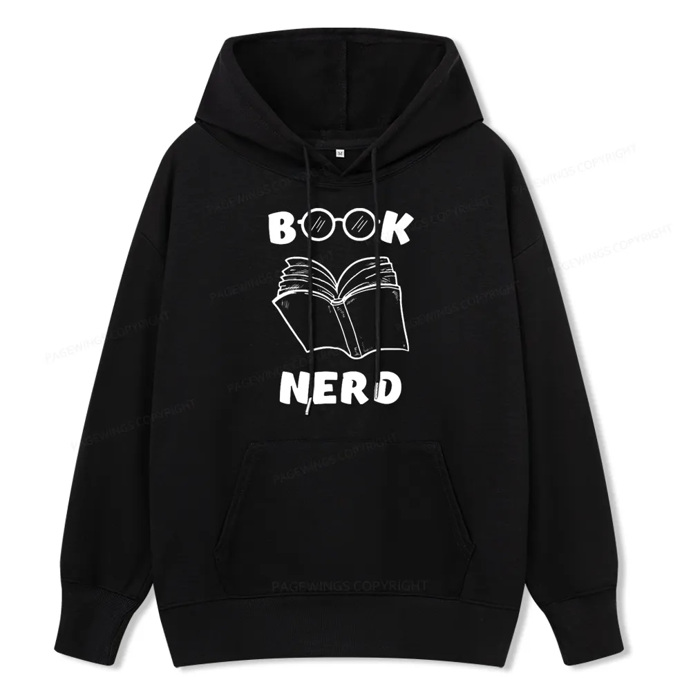 Pagewings Book Nerd Funny Book Unisex Classic Hoodie