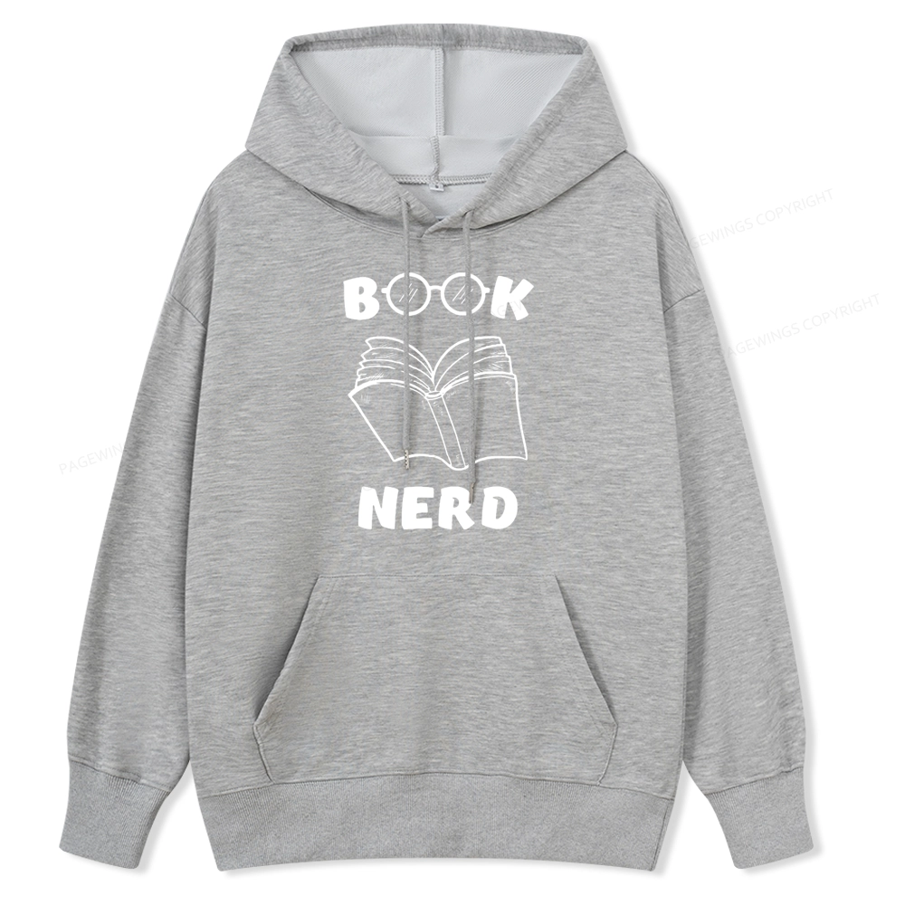 Pagewings Book Nerd Funny Book Unisex Classic Hoodie