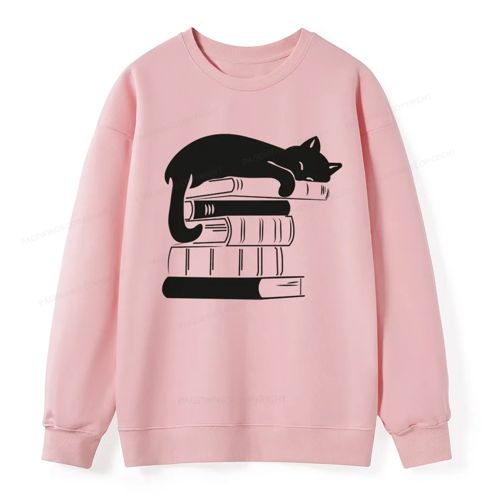 Pagewings Books And Cats Unisex Classic Sweatshirt