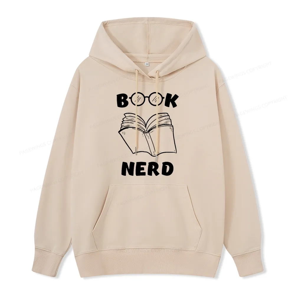 Pagewings Book Nerd Funny Book Unisex Classic Hoodie