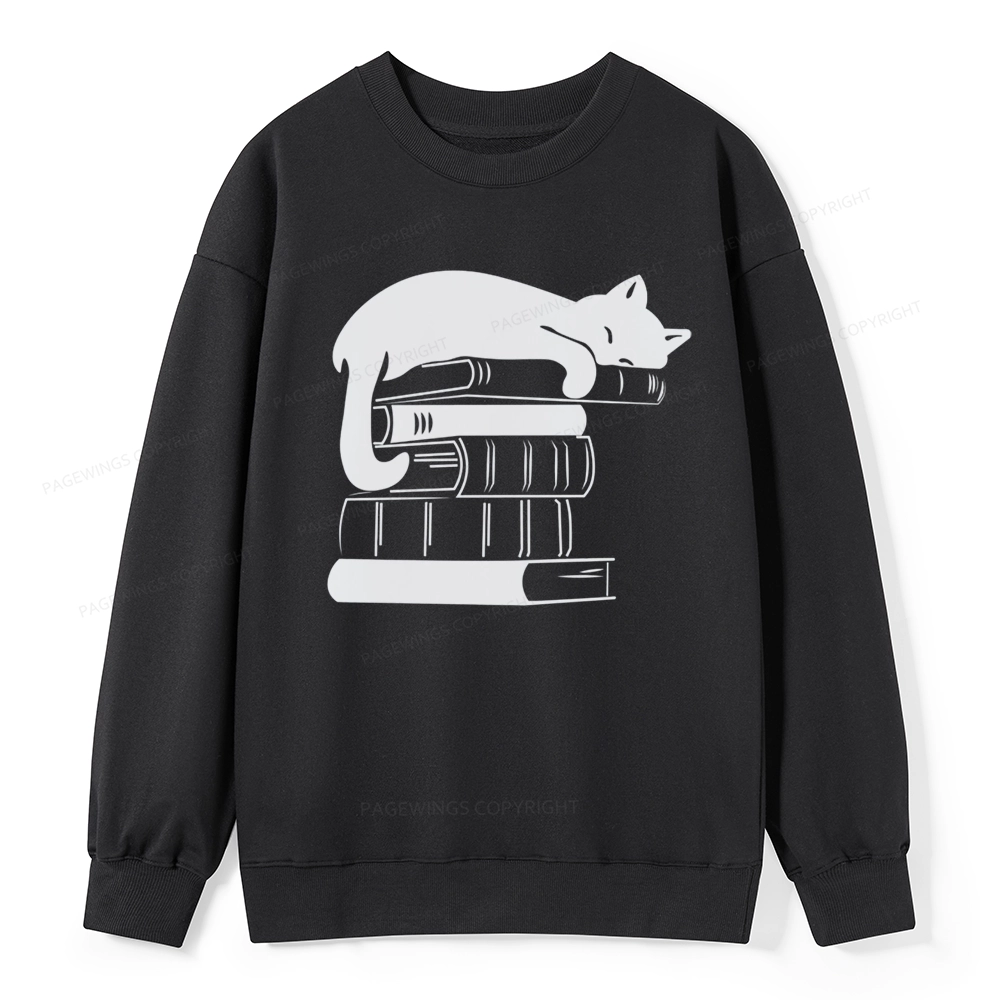 Pagewings Books And Cats Unisex Classic Sweatshirt