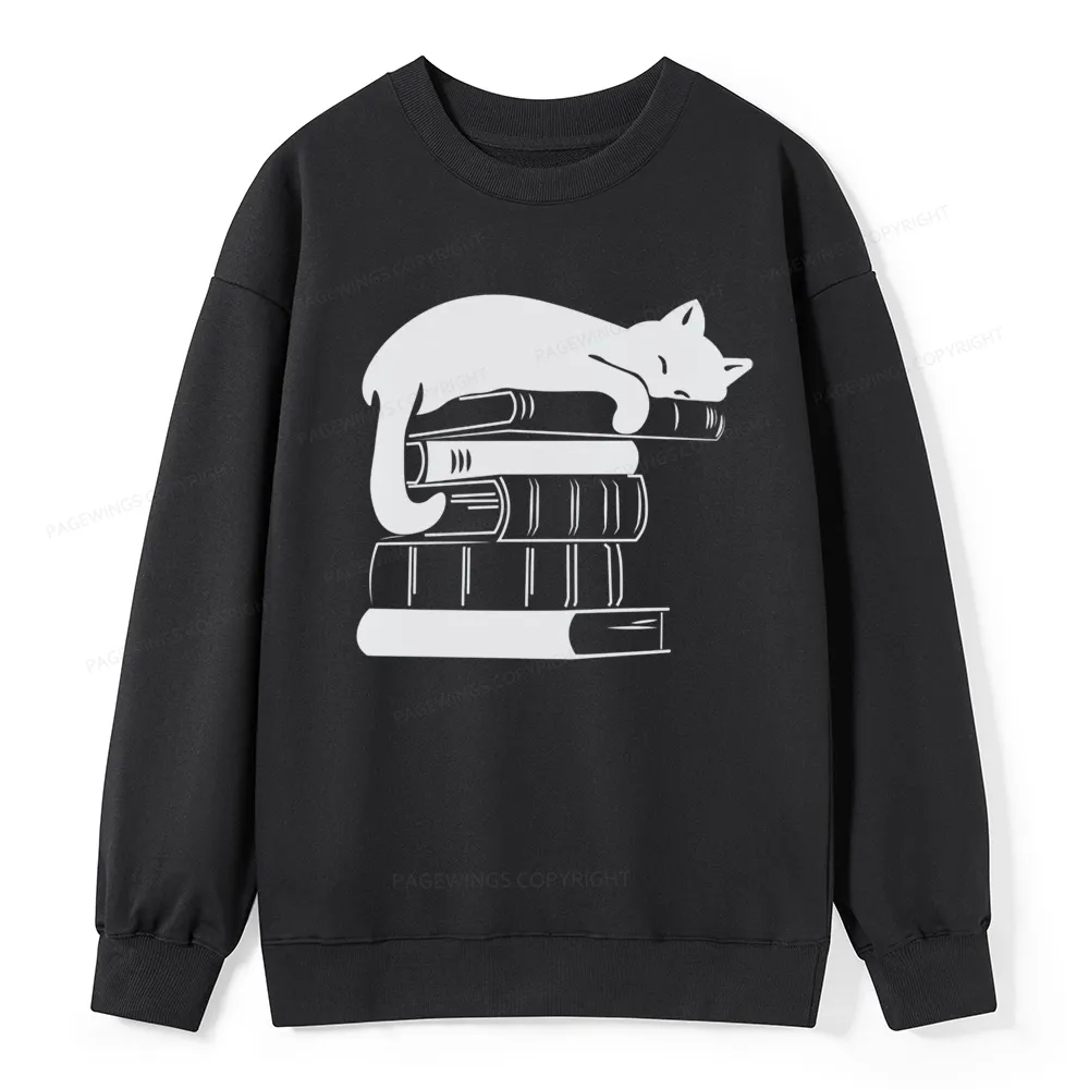 Pagewings Books And Cats Unisex Classic Sweatshirt
