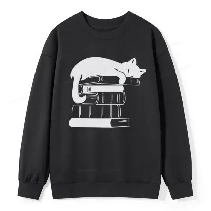 Pagewings Books And Cats Unisex Classic Sweatshirt
