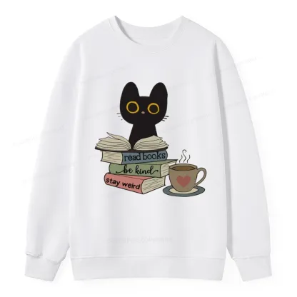 Pagewings Read Books Be Kind Stay Weird Unisex Classic Sweatshirt