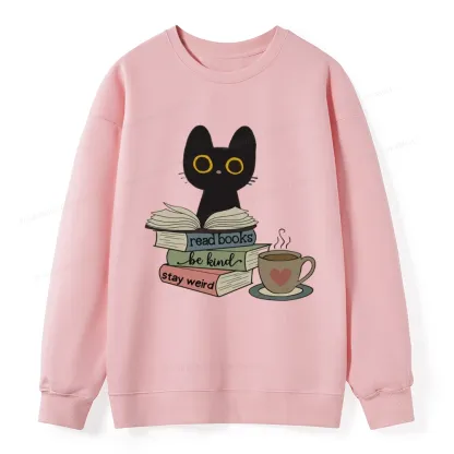 Pagewings Read Books Be Kind Stay Weird Unisex Classic Sweatshirt