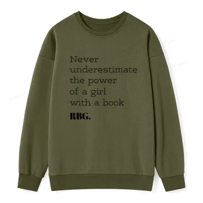 Pagewings Never Underestimate The Power Of a Girl With a Book Unisex Classic Sweatshirt
