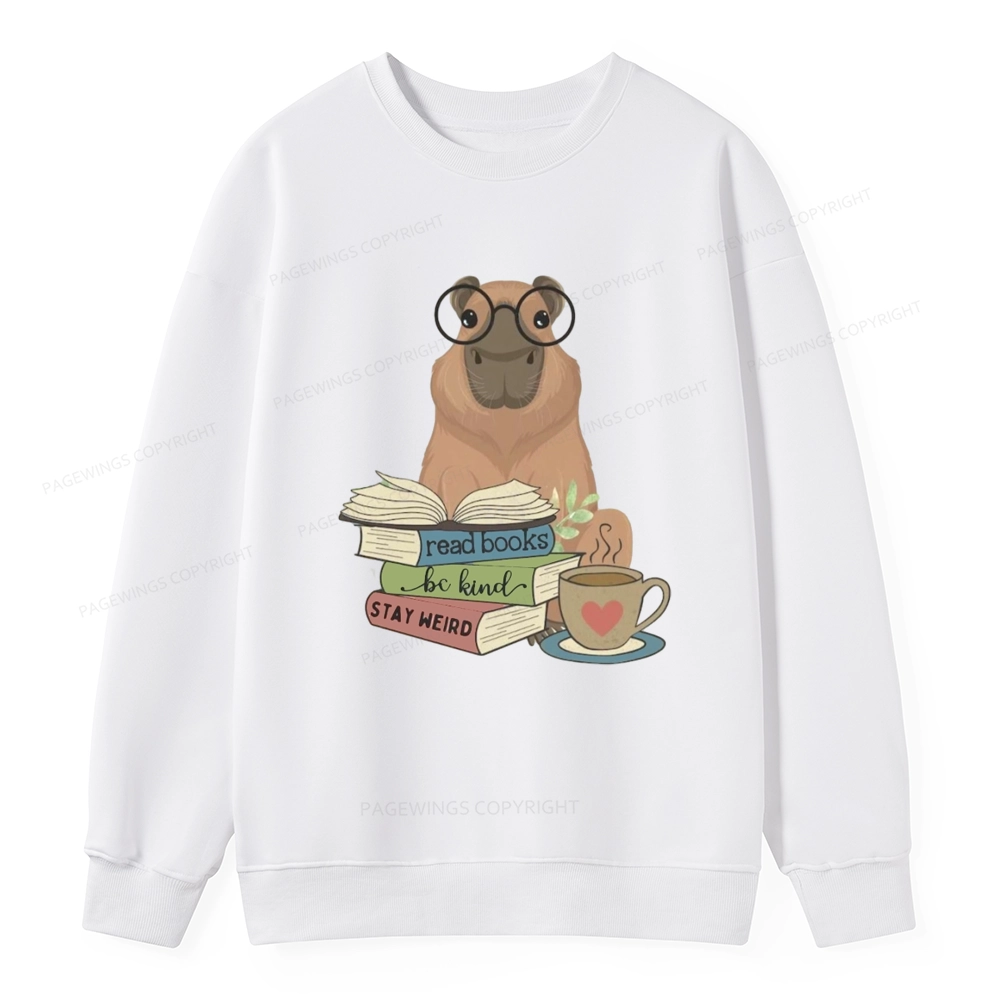 Pagewings Capybara Reading Unisex Classic Sweatshirt