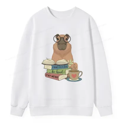Pagewings Capybara Reading Unisex Classic Sweatshirt